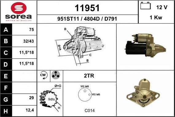 EAI 11951 - Стартер unicars.by