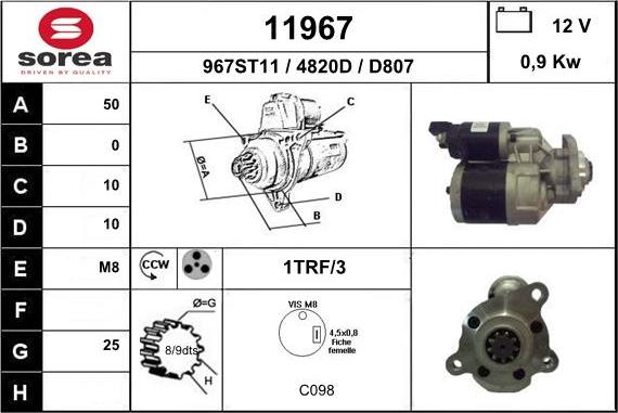 EAI 11967 - Стартер unicars.by