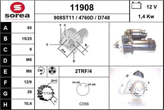 EAI 11908 - Стартер unicars.by