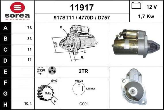 EAI 11917 - Стартер unicars.by