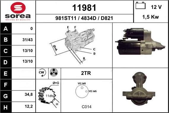 EAI 11981 - Стартер unicars.by