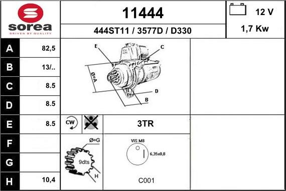 EAI 11444 - Стартер unicars.by