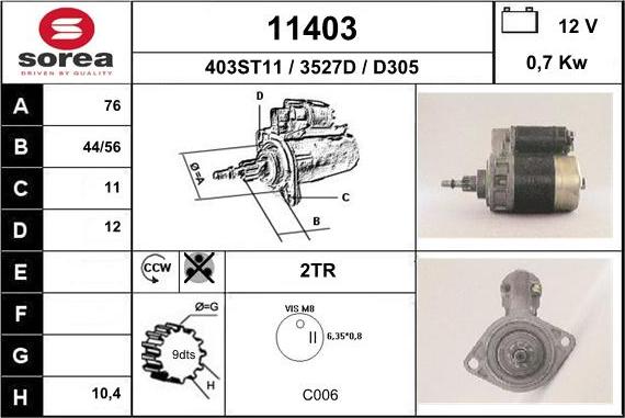 EAI 11403 - Стартер unicars.by