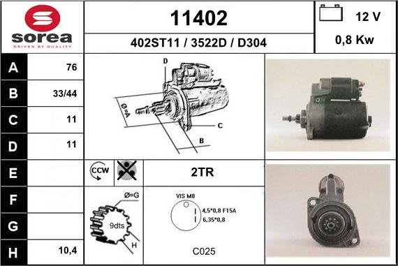 EAI 11402 - Стартер unicars.by