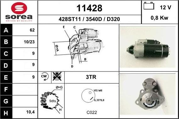 EAI 11428 - Стартер unicars.by