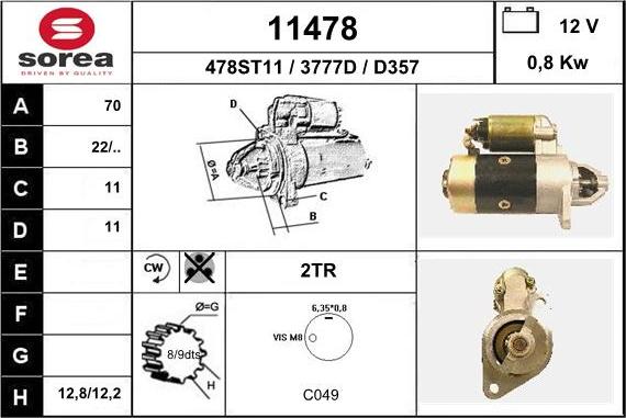 EAI 11478 - Стартер unicars.by