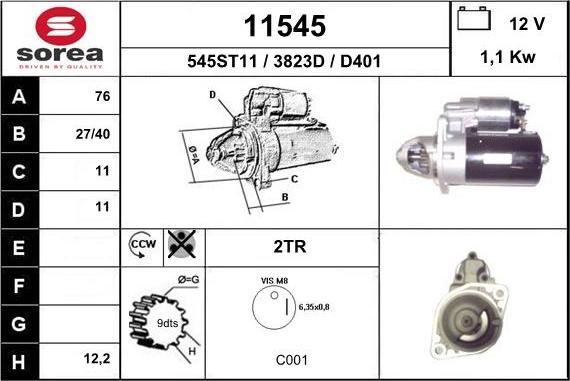 EAI 11545 - Стартер unicars.by