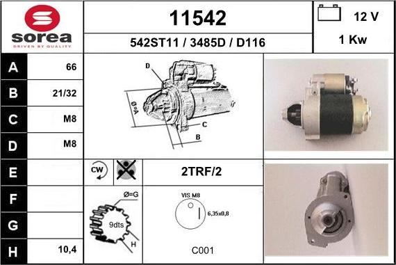 EAI 11542 - Стартер unicars.by