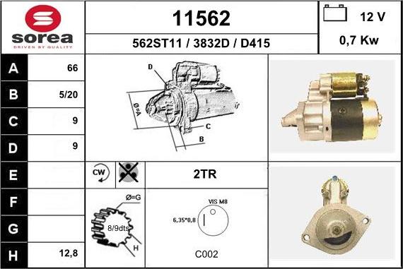 EAI 11562 - Стартер unicars.by