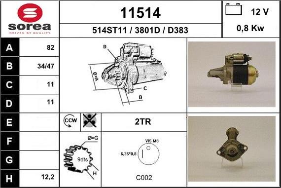 EAI 11514 - Стартер unicars.by