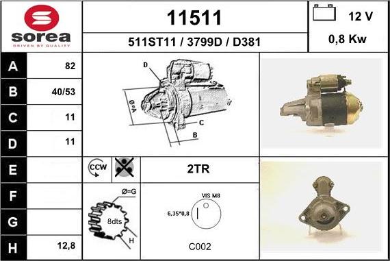 EAI 11511 - Стартер unicars.by