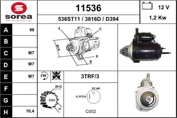 EAI 11536 - Стартер unicars.by