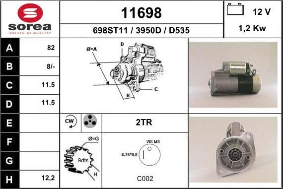 EAI 11698 - Стартер unicars.by