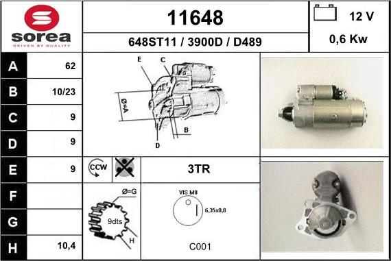 EAI 11648 - Стартер unicars.by