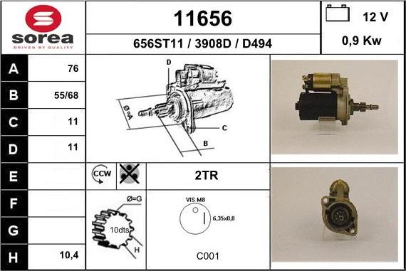 EAI 11656 - Стартер unicars.by