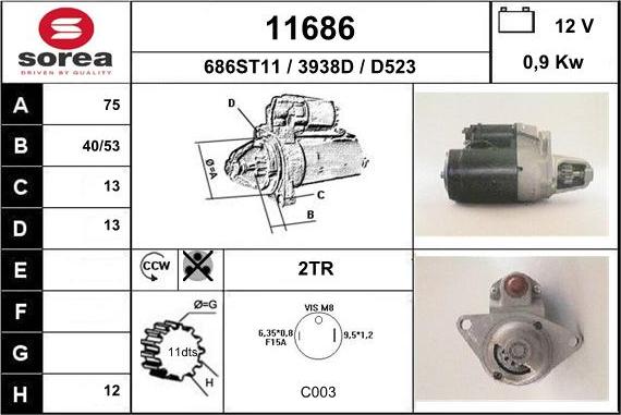 EAI 11686 - Стартер unicars.by