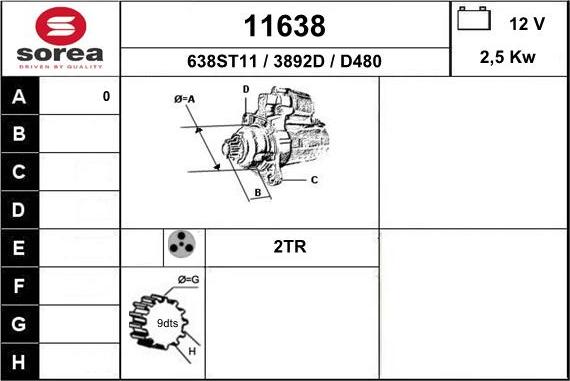 EAI 11638 - Стартер unicars.by