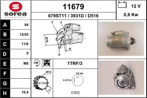 EAI 11679 - Стартер unicars.by