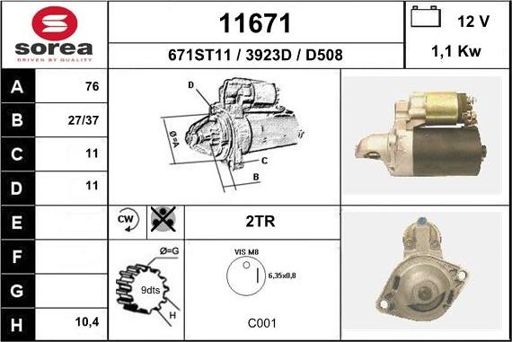 EAI 11671 - Стартер unicars.by