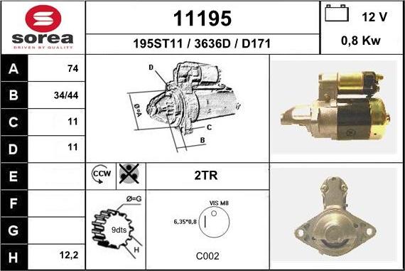 EAI 11195 - Стартер unicars.by