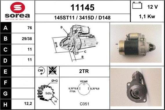 EAI 11145 - Стартер unicars.by