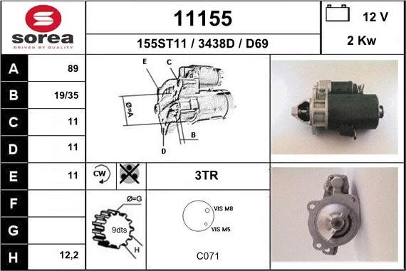 EAI 11155 - Стартер unicars.by