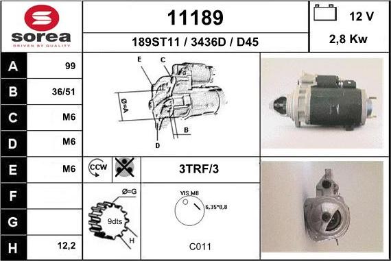 EAI 11189 - Стартер unicars.by