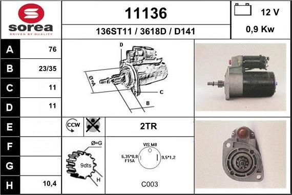 EAI 11136 - Стартер unicars.by