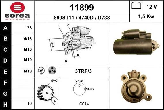 EAI 11899 - Стартер unicars.by