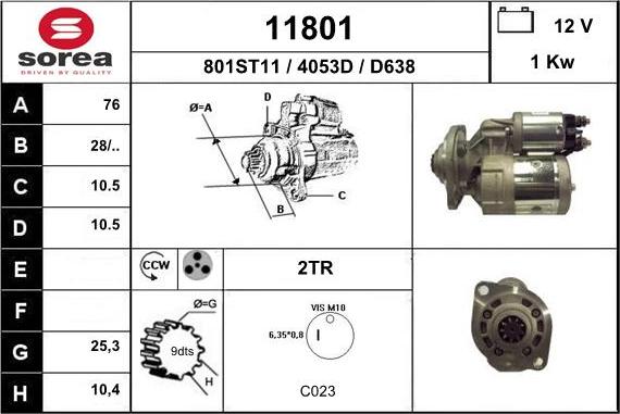 EAI 11801 - Стартер unicars.by