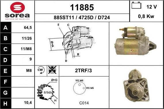 EAI 11885 - Стартер unicars.by