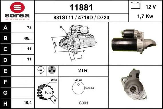 EAI 11881 - Стартер unicars.by