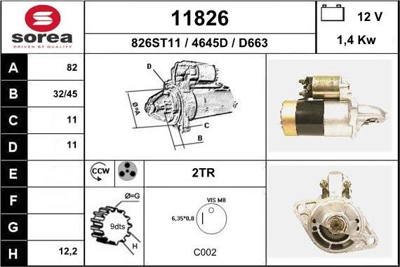 EAI 11826 - Стартер unicars.by