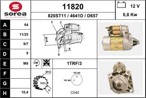 EAI 11820 - Стартер unicars.by