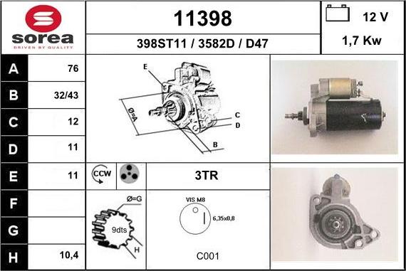 EAI 11398 - Стартер unicars.by