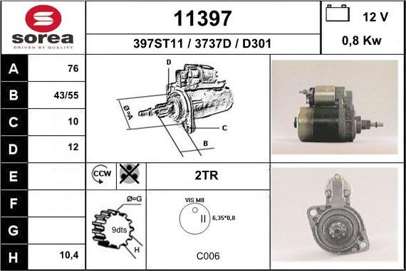 EAI 11397 - Стартер unicars.by