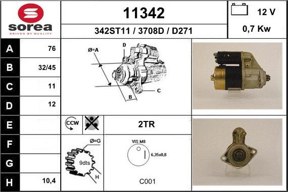 EAI 11342 - Стартер unicars.by