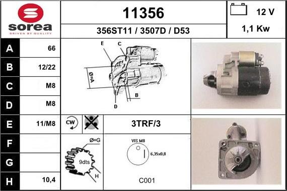 EAI 11356 - Стартер unicars.by