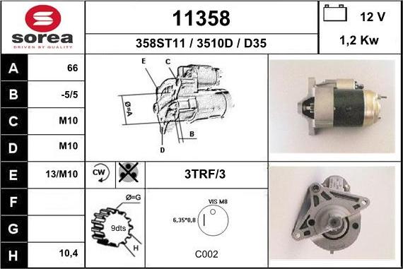 EAI 11358 - Стартер unicars.by