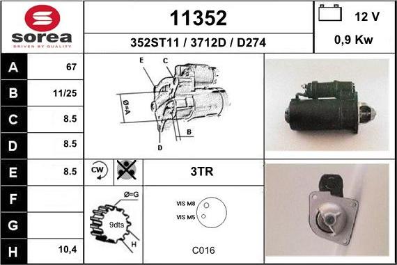 EAI 11352 - Стартер unicars.by