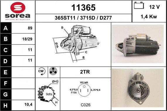 EAI 11365 - Стартер unicars.by