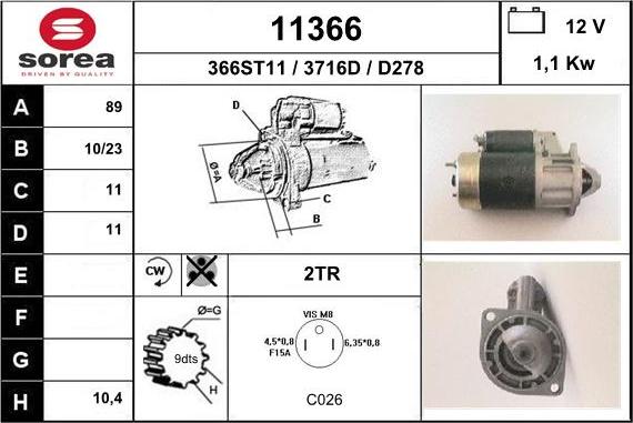 EAI 11366 - Стартер unicars.by