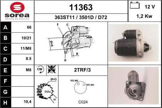 EAI 11363 - Стартер unicars.by