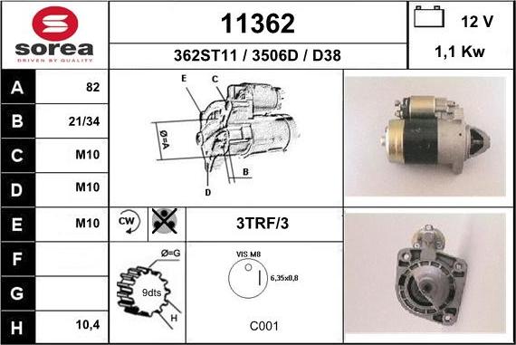 EAI 11362 - Стартер unicars.by