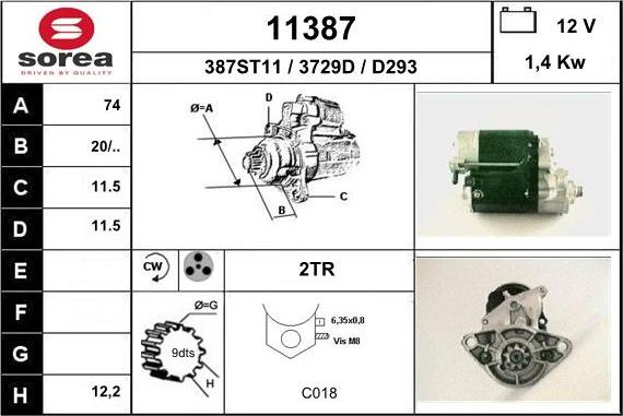 EAI 11387 - Стартер unicars.by