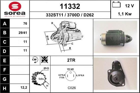 EAI 11332 - Стартер unicars.by