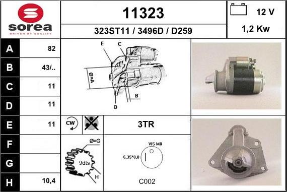 EAI 11323 - Стартер unicars.by