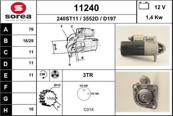 EAI 11240 - Стартер unicars.by