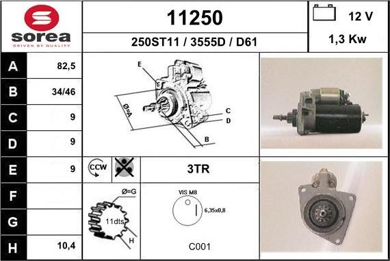 EAI 11250 - Стартер unicars.by