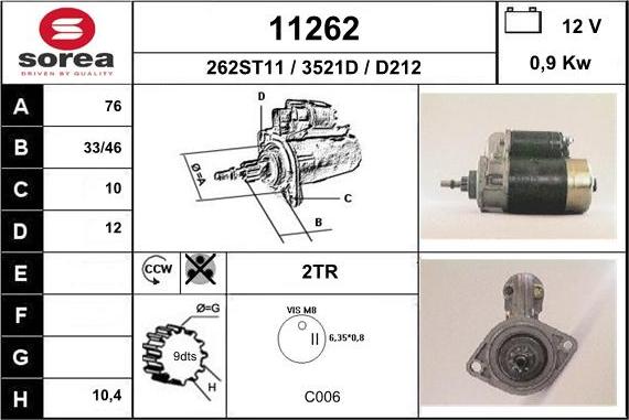 EAI 11262 - Стартер unicars.by